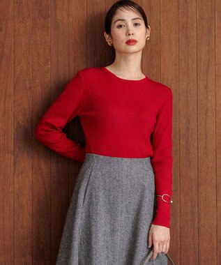 組曲 【WEB限定・2SET】オフショル風NEWツイン ニット チェリーレッド系