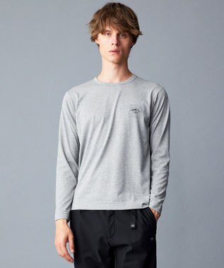 JOSEPH ABBOUD MOUNTAIN 【吸水速乾/消臭性】デオドライ天竺 ロングスリーブ Tシャツ ライトグレー系