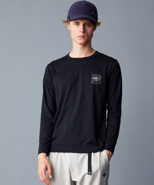 JOSEPH ABBOUD MOUNTAIN 【吸水速乾/消臭性】デオドライ天竺 ロングスリーブ Tシャツ ブラック系