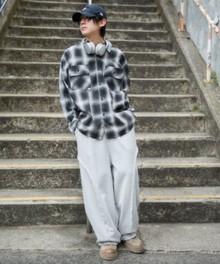 WEGO 【ユニセックス着用ITEM/SMLサイズ展開】オンブレチェックシャツ（LS） 柄1