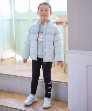 ANY KIDS 【洗濯機OK】中綿 ガーリー コート ミント系