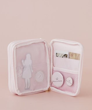 Maison de FLEUR リボンプリントマルチケース Pink