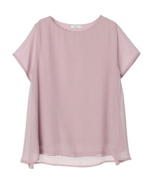 earth music&ecology シアードッキングＡラインチュニック Pink