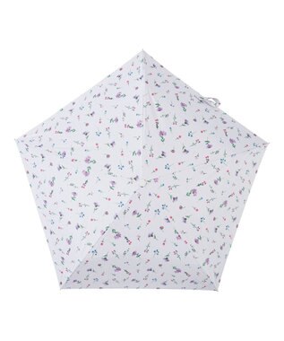 MOONBAT estaa 晴雨兼用 自動開閉傘 超軽量 ストライプフラワー 日傘 遮光 遮熱 UV ペールピンク