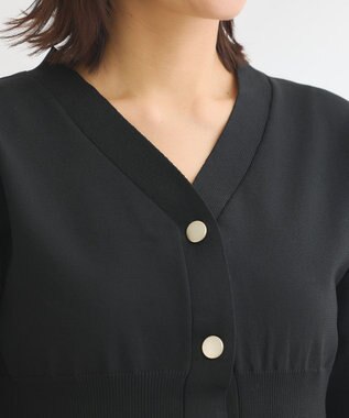 Green Parks ・ＡＮＤＳＥＡＲＣＨ　ペプラムニットカーディガン Black