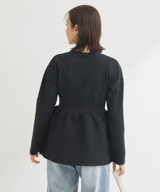 Green Parks ・ＡＮＤＳＥＡＲＣＨ　ペプラムニットカーディガン Black