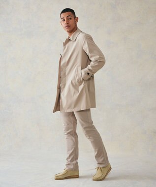 J.PRESS MEN テクニカルライトポプリン ドレスカーコート アイボリー系