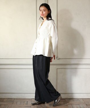 Green Parks ・ＡＮＤＳＥＡＲＣＨ　ペプラムニットカーディガン Off White