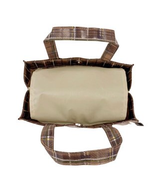 ROOTOTE 3606【ラミネート加工 正方形型】EU.スクエア.ラミネート-T 03：チェック・ブラウン