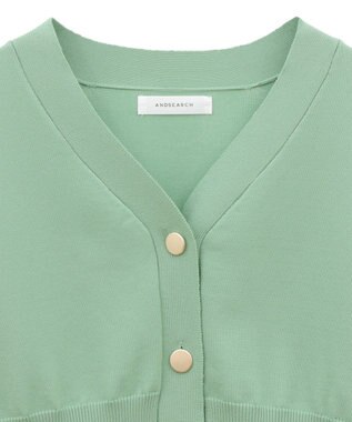Green Parks ・ＡＮＤＳＥＡＲＣＨ　ペプラムニットカーディガン Green