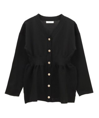 Green Parks ・ＡＮＤＳＥＡＲＣＨ　ペプラムニットカーディガン Black