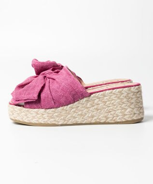 gaimo 【GAIMO/ガイモ】リネンリボン付きジュート厚底サンダル/CELIA-RS ピンク