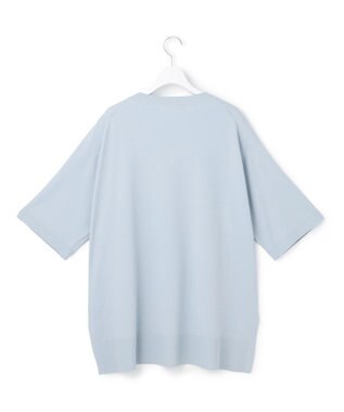 23区 L 【先行予約/WEB&一部店舗限定カラーあり/Lサイズ限定】レーヨンポリエステルストレッチ Vネック ニット [WEB&一部店舗限定カラー]スカイブルー系