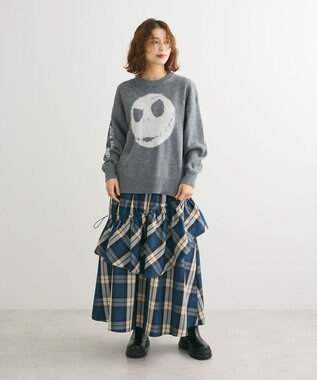 Green Parks ・ＳＵＧＡＲＳＰＯＯＮチェックドロストティアードスカー Blue