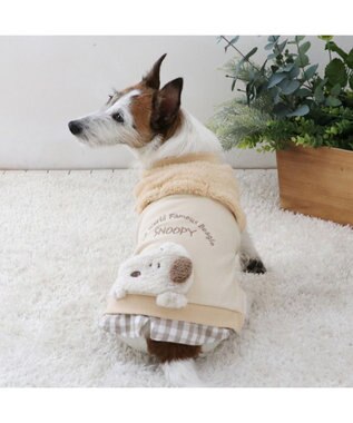 PET PARADISE スヌーピー 脇開きトレーナー 《ベージュ》 小型犬 ベージュ