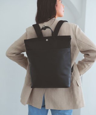 TOPKAPI 【Breath TOPKAPI】LINEA リネア レザーコンビ リュック バックパック　A4 / 軽量 ブラック