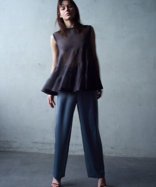 自由区 【カトリエムブーケ】Pure et feminine シアーティアードプルオーバー チャコール