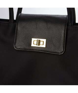 UNBILLION VERYコラボ ペルケ perche / ミニ牛革フラップナイロントートバック VERYコラボ ペルケ perche / ミニ牛革フラップナイロントートバック