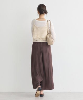 earth music&ecology フリンジニットビスチェ Ivory