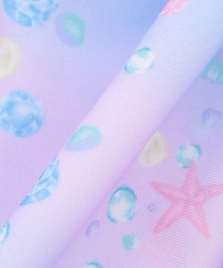 ANY KIDS 【UVカット】フリルワンピース水着 レインボー×マリン