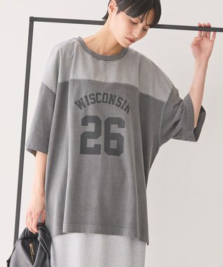AMERICAN HOLIC ピグメント加工フットボールＴシャツ Charcoal Gray