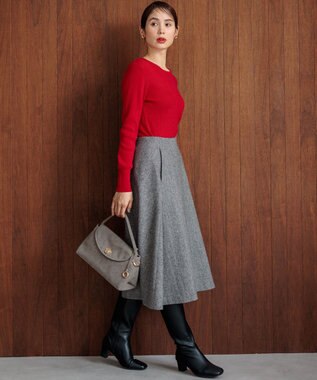 組曲 【WEB限定・2SET】オフショル風NEWツイン ニット チェリーレッド系