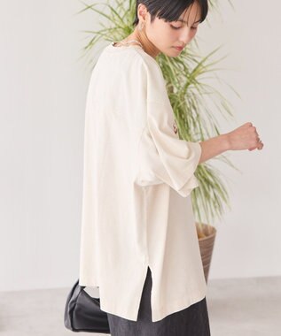 AMERICAN HOLIC ピグメント加工フットボールＴシャツ Ivory