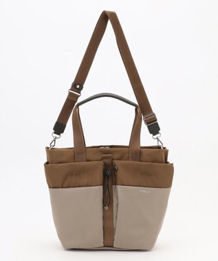 Y'SACCS ドローストリング コンビカラー2WAYトート チョコ