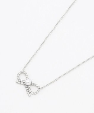 TOCCA GLITTER RIBBIN NECKLACE ネックレス シルバー×パール系