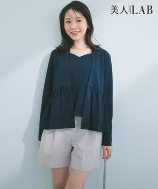 組曲 S 【美人LABコラボ】ビューティーファンクションジャージー ハートラインアンサンブル ネイビー系