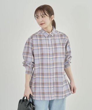 Green Parks ネルチェックシャツ Blue