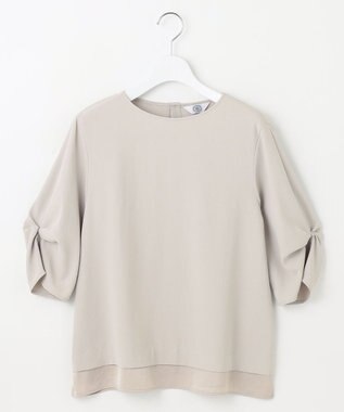 J.PRESS LADIES 【洗える・吸水速乾・接触冷感・セットアップ対応】Light ジョーゼット ブラウス ベージュ系