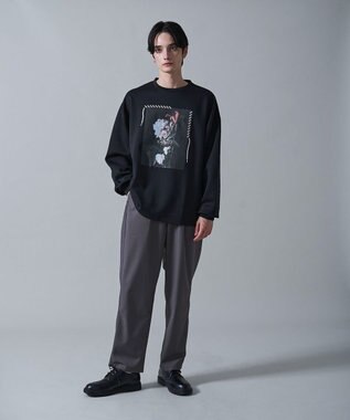 WEGO シートプリントプルオーバー ブラック