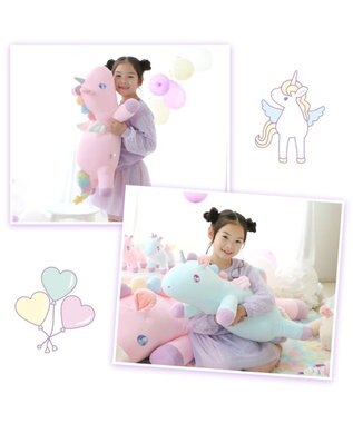 Mother garden マザーガーデン ユニコーン ぷにもち 抱き枕 68cm 《ミントブルー》 ミントブルー