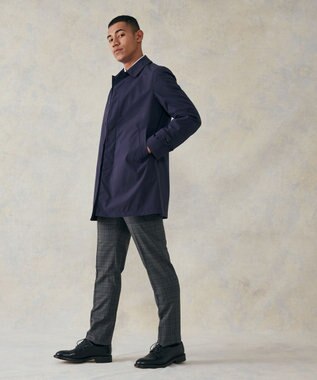 J.PRESS MEN テクニカルライトポプリン ドレスカーコート ネイビー系