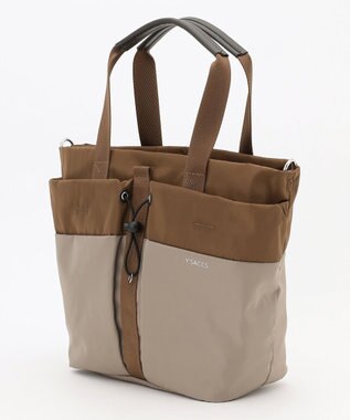 Y'SACCS ドローストリング コンビカラー2WAYトート チョコ