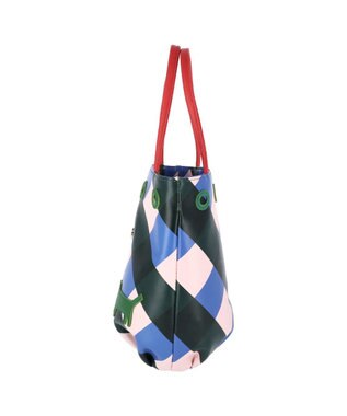 tsumori chisato CARRY くもネコチェック ハンドバッグ ミニバッグ グリーン
