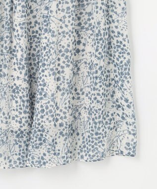 ANY SIS 【2SET】タックスリーブ トップス × フラワープリント スカート ネイビー系