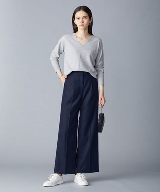 ICB 【人気のため新色追加・WEB限定カラーあり】ソフトウールハイゲージ Vネックニット トップグレー系