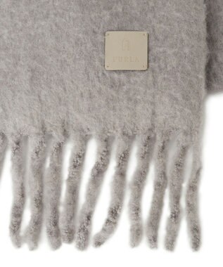 MOONBAT 【WEB限定】FURLA ウール混シャギー無地マフラー/幅40cm グレー