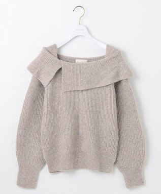 ANY SIS 【洗える】オフショル ニット ライトモカ