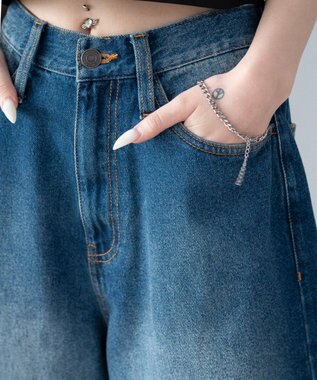 WEGO デニムハーフパンツ デニム中濃色