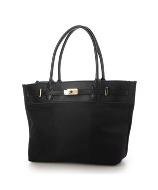 UNBILLION 【テレビ ドラマ着用アイテム】ペルケ perche / ナイロン牛革ヒネリ金具トートバッグ ブラック