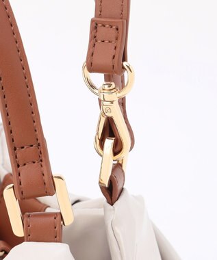 LA BAGAGERIE ソフトエナメル2WAYハンドバッグ Sサイズ アイボリー