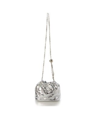 UNBILLION カシュカシュ cachecache / 口元ギャザーメタリックキルトミニショルダー シルバー