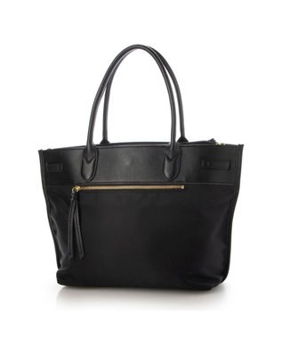 UNBILLION 【テレビ ドラマ着用アイテム】ペルケ perche / ナイロン牛革ヒネリ金具トートバッグ ブラック