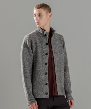 JOSEPH HOMME ツイストメランジ　ニットカーディガン グレー系