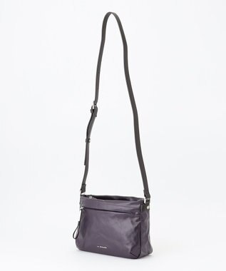 LA BAGAGERIE コーティングキャンバス ミニショルダーバッグ パープル