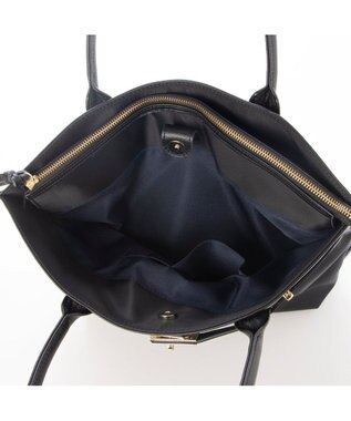 UNBILLION 【テレビ ドラマ着用アイテム】ペルケ perche / ナイロン牛革ヒネリ金具トートバッグ ブラック