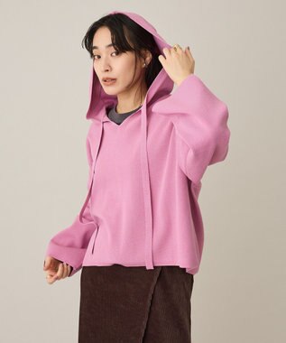CRAFT STANDARD BOUTIQUE ハーフミラノニットフーディー＜ハンドウォッシャブル＞ Pink